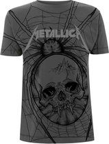 Metallica Heren Tshirt -XXL- Spider Grijs