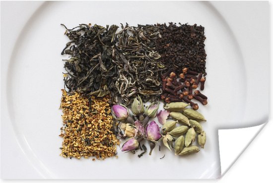 Poster papier séché sur assiette 120x80 cm - Tirage photo sur Poster (décoration murale salon / chambre)