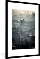 Fotolijst incl. Poster - Mist boven Sarajevo hoofdstad van Bosnië en Herzegovina - 80x120 cm - Posterlijst