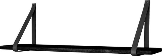 Artichok Thomas wandplank - Hout - B120 x D20 cm - Zwart