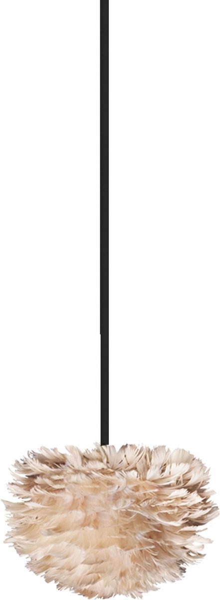 Umage Eos Micro hanglamp light brown - met koordset zwart - Ø 22 cm