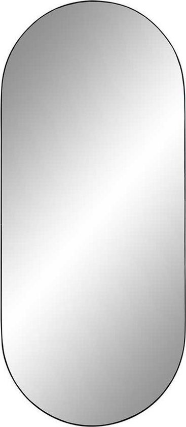 Artichok Defne wandspiegel ovaal zwart - 80 x 35 cm