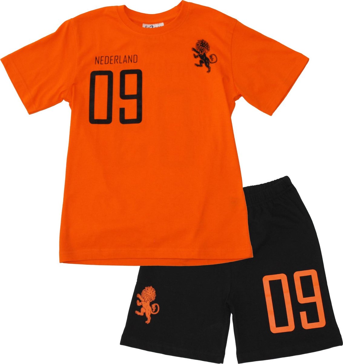 Fun2wear Shortama Elftal Oranje Zwart - maat 104