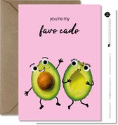 Tallies Cards - greeting  - wenskaarten - Favo Cado - Fruit  - Set van 4 ansichtkaarten - valentijnskaart - valentijn  - moeder - mama - liefde - Inclusief kraft envelop - 100% Duu