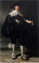 Portret van Marten Soolmans, Rembrandt van Rijn - Foto op Forex - 80 x 120 cm