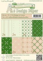 Design papier assortiment  beige/green 16xA5
