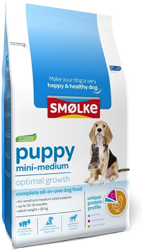 Smolke Puppy Mini/Medium - Kip - Hondenvoer - 12 kg