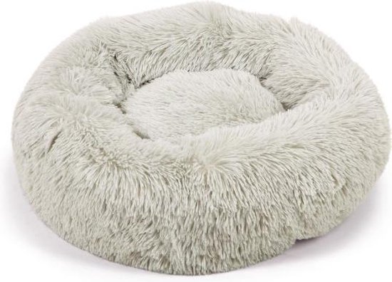 Beeztees Yali - Hondenmand - Pluche - Lichtgrijs - Diam. 50 cm