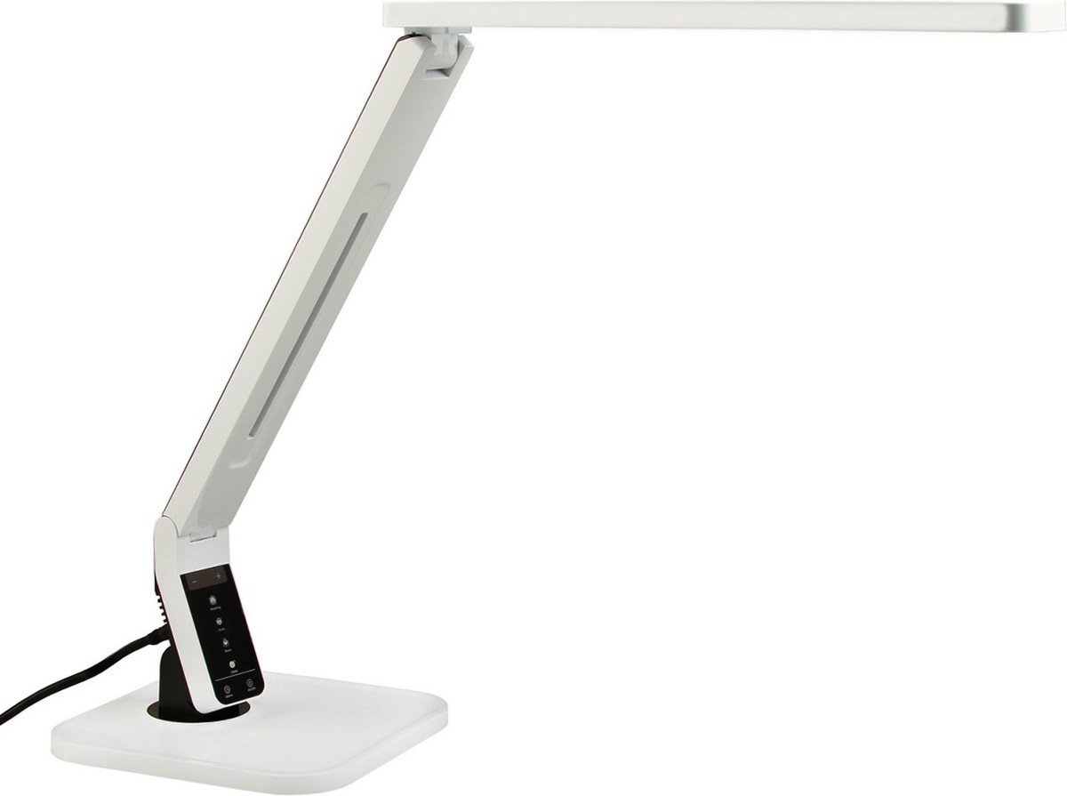 Lindby - LED bureaulamp- met touchdimmer - 1licht - H: 38 cm - wit / opaal - Inclusief lichtbron