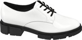 Oxmox Dames Witte veterschoen grove zool - Maat 36