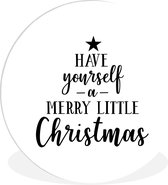 Citation de Noël Passez un joyeux petit Noël avec un fond blanc Assiette en plastique cercle mural - ⌀ 30 cm - peinture ronde - impression photo sur cercle mural plastique (forex) / cercle vivant / (décoration murale)