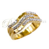 Moderne dames ring 22kt goud