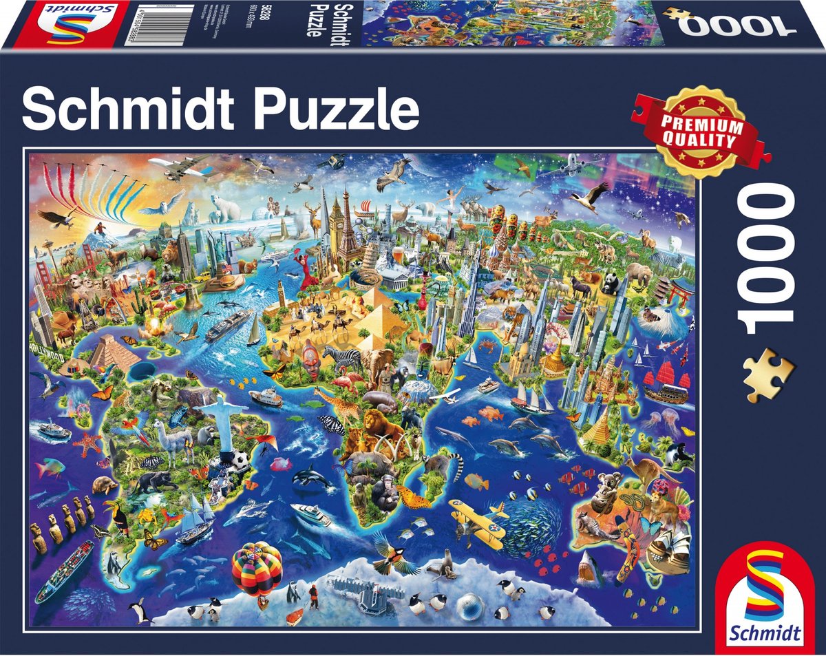 Ontdek onze wereld 1000 stukjes Puzzel