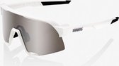 100% S3® Matte White HiPER® Silver Mirror Lens + Clear Lens Included - WHITE -