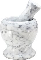 Vijzel marmer wit Ø11.5x9.5cm