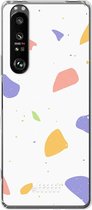 6F hoesje - geschikt voor Sony Xperia 1 III -  Transparant TPU Case - Terrazzo N°6 #ffffff