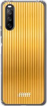 6F hoesje - geschikt voor Sony Xperia 10 III -  Transparant TPU Case - Bold Gold #ffffff