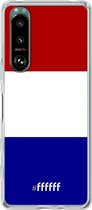 6F hoesje - geschikt voor Sony Xperia 5 III -  Transparant TPU Case - Nederlandse vlag #ffffff