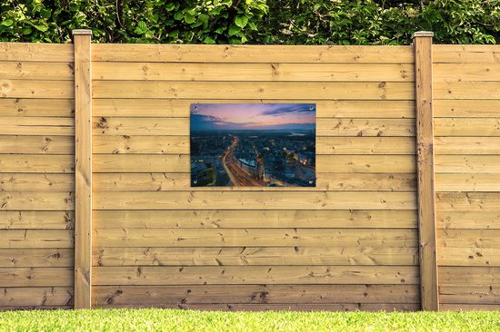 Tuinposters buiten Zonsopkomst in de Duitse stad Bonn - 90x60 cm - Tuindoek - Buitenposter