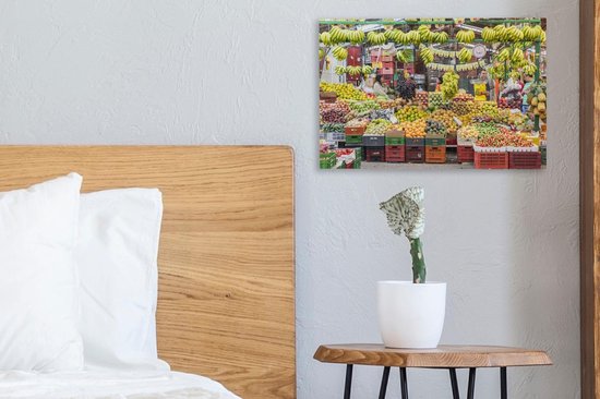 Un étal de fruits et légumes frais sur le marché en Colombie toile 30x20 cm - petit - Tirage photo sur toile (Décoration murale salon / chambre)