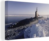 Un sous-marin au pôle Nord 60x40 cm - Tirage photo sur toile (Décoration murale salon / chambre) / Mer et plage