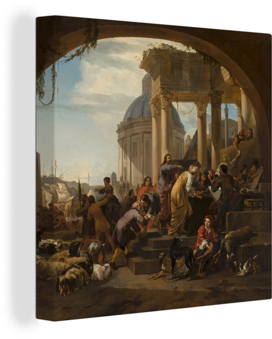 Peintures sur toile - L'appel de Matthieu - Nicolaes Pietersz Berchem - 50x50 cm - Décoration murale