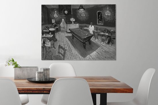 Peintures sur toile - Le café de nuit - Peinture de Vincent van Gogh - 80x60 cm - Décoration murale