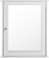 Segenn's Badkamerkast - Spiegelkast - Wandkast - met in hoogte verstelbare Plankhoogte - Wandkast voor Badkamer - 41 x 14 x 60 cm - Wit