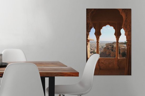 Photo d'un fort à Jaisalmer Toile 40x60 cm - Tirage photo sur toile (Décoration murale salon / chambre) / Villes asiatiques Peintures sur toile