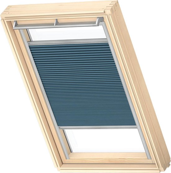 VELUX Origineel Verduisterend Plisségordijn (FHC), Zilveren Kozijn, P04, P34, 404, Grey Melange