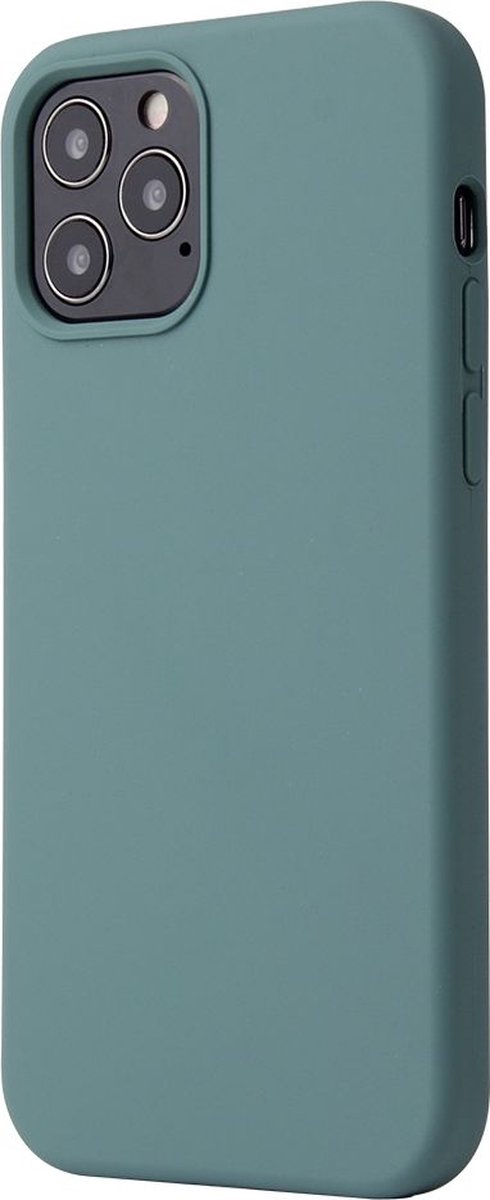 Mobigear Hoesje geschikt voor Apple iPhone 12 Mini Siliconen Telefoonhoesje | Mobigear Rubber Touch Backcover | iPhone 12 Mini Case | Back Cover - Pine Green | Groen