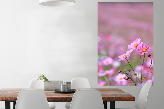 Affiche Fleur Cosmos 75x150 cm - Tirage photo sur Poster (décoration murale salon / chambre) / Poster Fleurs