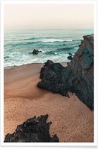 JUNIQE - Poster Antlantic Ocean Coast -13x18 /Bruin