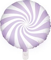 PARTYDECO - Paarse en witte lolly ballon - Decoratie > Ballonnen