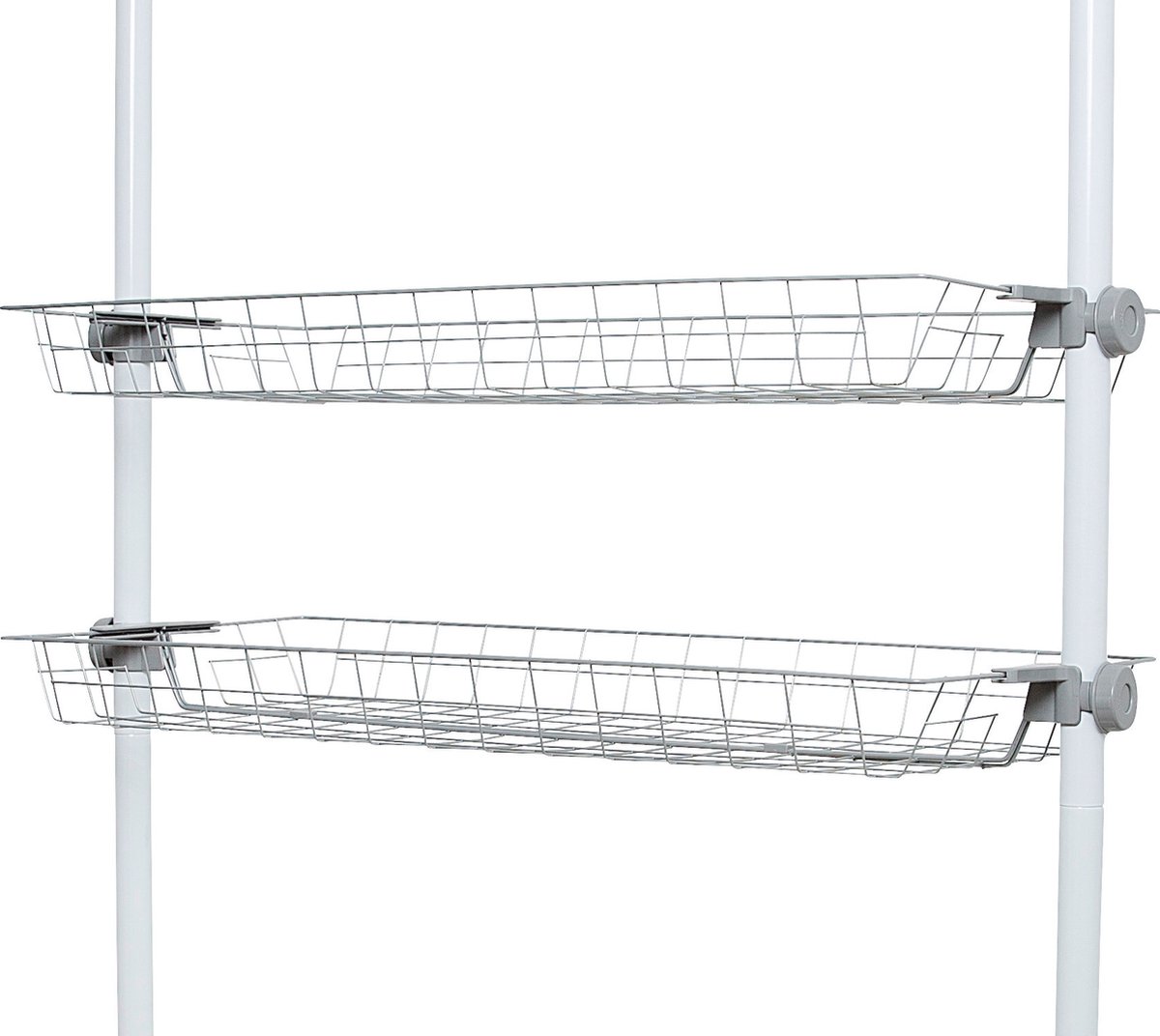 Wenko Opbergmanden Herkules 94 X 8 X 38 Cm Rvs Grijs 2 Stuks
