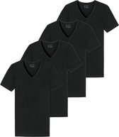 Schiesser Heren T-Shirt / Onderhemd met ronde hals 4er-Pack - 95/5 - Organic Cotton