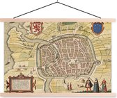 Un plan historique de la ville de la Hollande-Septentrionale Haarlem plaque scolaire lattes plates vierges - Plan 150x100 cm - Tirage photo sur affiche textielposter (décoration murale salon / chambre)