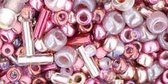 TOHO Multi shape, color mix beads. Hime Pink mix