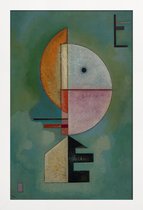 JUNIQE - Poster met houten lijst Kandinsky - Upward -13x18 /Groen &