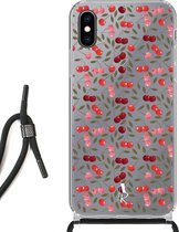 iPhone X hoesje met koord - Cherry's