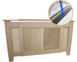 Radiatorombouw op maat - Radiatoromkasting - MDF - Onbewerkt - Verstelbaar 1400 tot 1920mm - Radiatorbekleding - Kant en klaar - Op maat