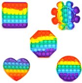 Pop it fidget toy - Tiktok game - Regenboog - Cirkel - 12cm