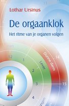 Boekcover 'De orgaanklok' met een gekleurde menselijke figuur en een cirkelvormige grafiek.