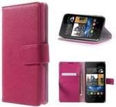 HTC Desire 310 Hoesje Wallet Case Roze