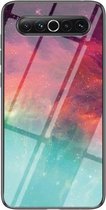 Voor Meizu 17 Sterrenhemel Geschilderd Gehard Glas TPU Schokbestendige Beschermhoes (Kleurrijke Sterrenhemel)