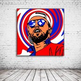 Pop Art Mac Miller Poster - 90 x 90 cm Fotopapier Mat 180 gr - Popart Wanddecoratie