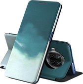 Voor Geschikt voor Xiaomi Mi 10T Lite Spanning Aquarel Patroon Huid Voel Magnetische Horizontale Flip PU Lederen Case met Houder (Groen)
