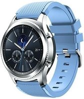 Siliconen Smartwatch bandje - Geschikt voor  Samsung Gear S3 silicone band - zand blauw - Strap-it Horlogeband / Polsband / Armband