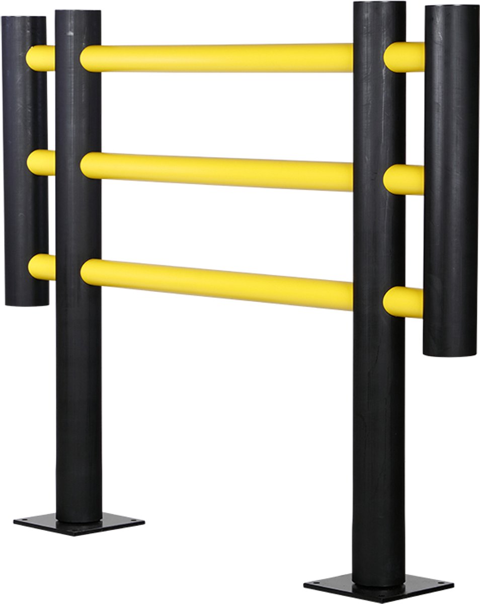Machinebeschermingshek - Geel/Zwart - 2000 mm (B) x 1200 mm (H) - D-flexx - Foxtrot