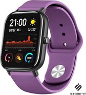 Siliconen Smartwatch bandje - Geschikt voor  Xiaomi Amazfit GTS sport band - paars - Strap-it Horlogeband / Polsband / Armband